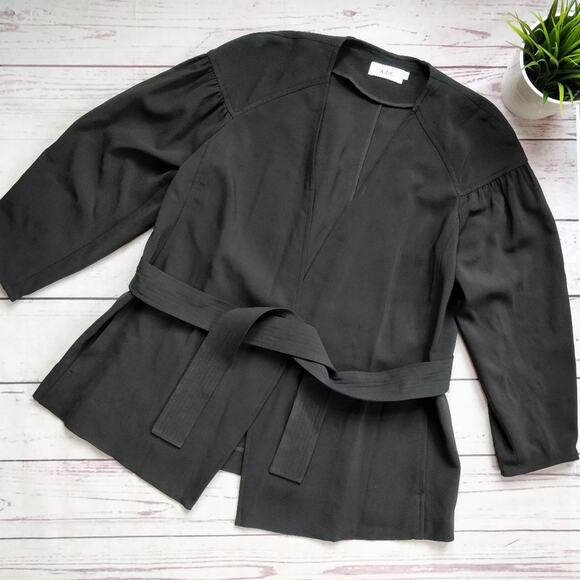 A.L.C. Kendrick Tie Waist Open Front Jacket 10 - Picture 1 of 8